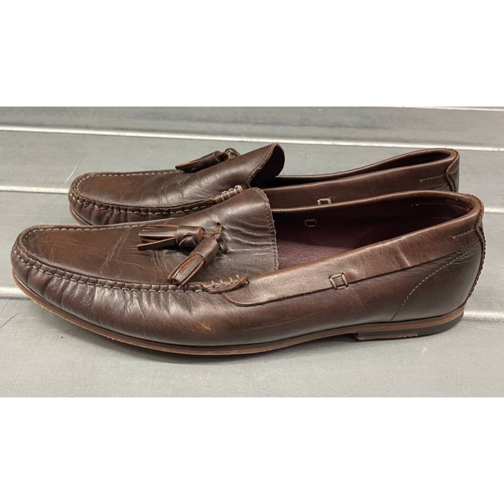 Poste Lavorazione Artigianale Loafers Mens EU 42‎ US 9 Brown Leather Tassels